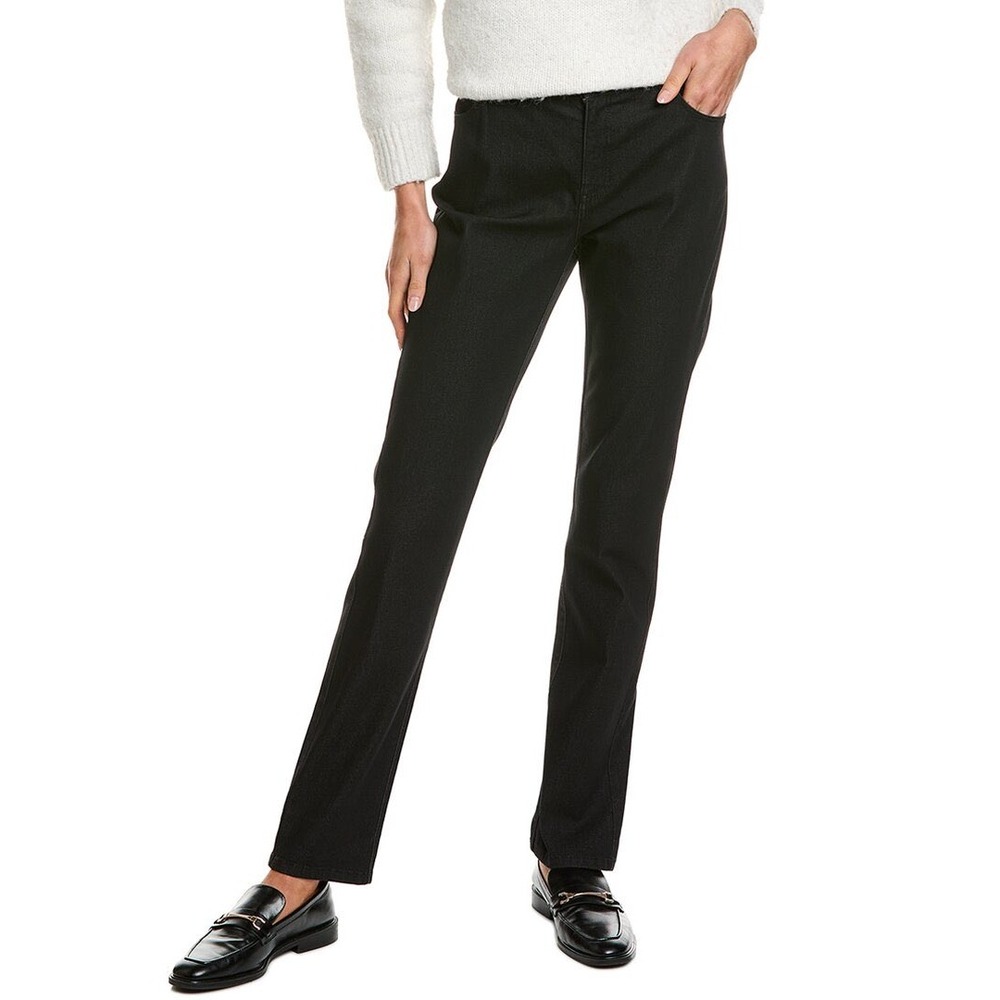 Lafayette 148 New York Thompson‎ Jeans Black Straight Leg High Rise Size 16